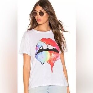 NEW CHASER RAINBOW DRIPPING LIPS TEE